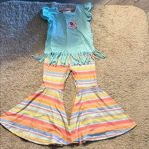 NWT Toddler Ruffle Girl Two Piece Set